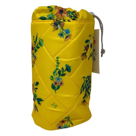 Lug Color Joy Tumbler Bag Bouquet Yellow Floral Travel Toiletry Artist Supply - Picture 2 of 15